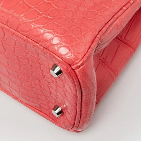 Christian Dior Pink Alligator Large Diorissimo Tote Bag - Picture 4 of 12